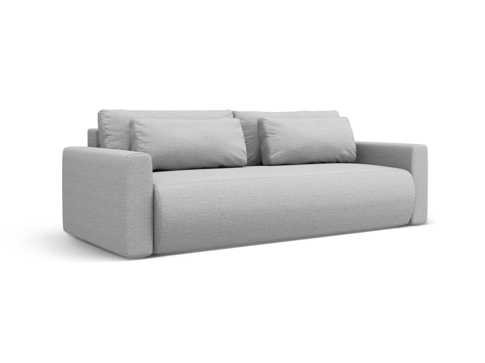 Elegantes Belfast Sofa in Hellgrau mit Schlaffunktion und Stauraum, ideal für moderne Wohnräume. Perfekt für Gästeübernachtungen.