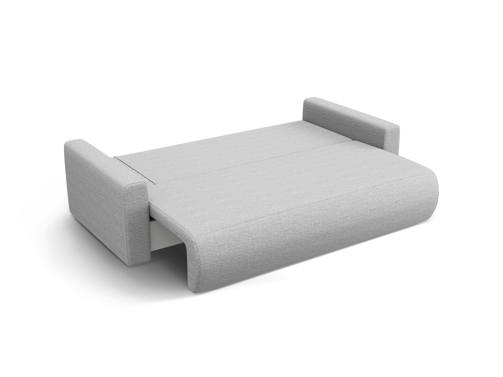 Elegantes Belfast Sofa in hellem Grau, ideal als 3-Sitzer mit Schlaffunktion und integriertem Stauraum für vielseitige Nutzung.