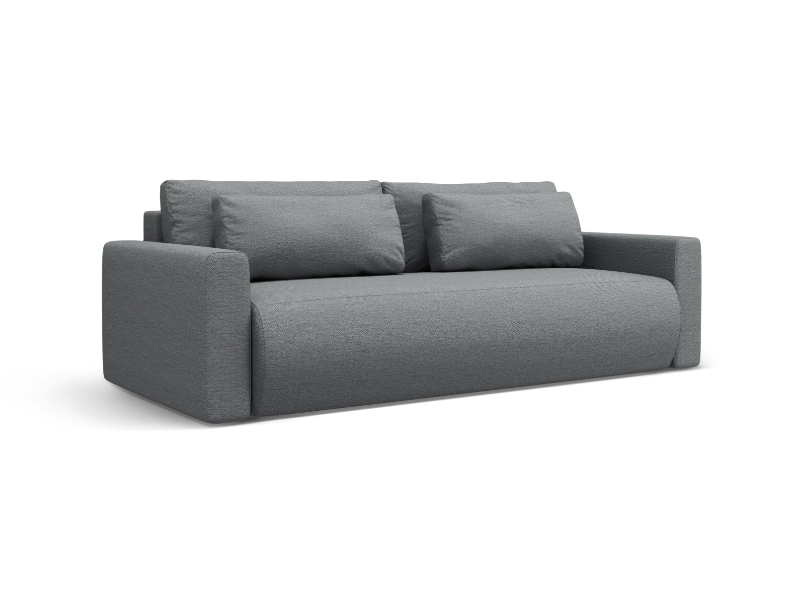 Elegantes Belfast Sofa in Grau mit Schlaffunktion und praktischem Stauraum, ideal für moderne Wohnräume und Gästezimmer.