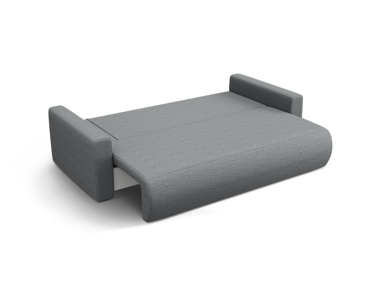 Elegantes Belfast Sofa in Grau, 3-Sitzer mit praktischer Schlaffunktion und integriertem Stauraum, ideal für moderne Wohnräume.