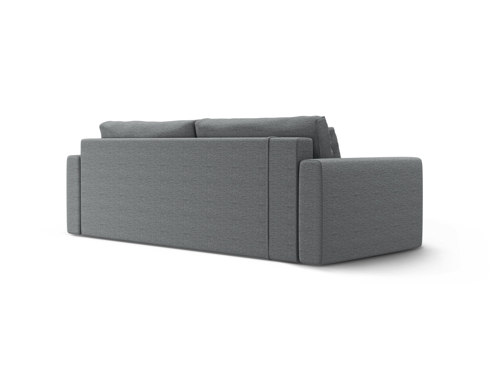 Elegantes Belfast Sofa in Grau, 3-Sitzer mit praktischer Schlaffunktion und integriertem Stauraum, ideal für moderne Wohnräume.