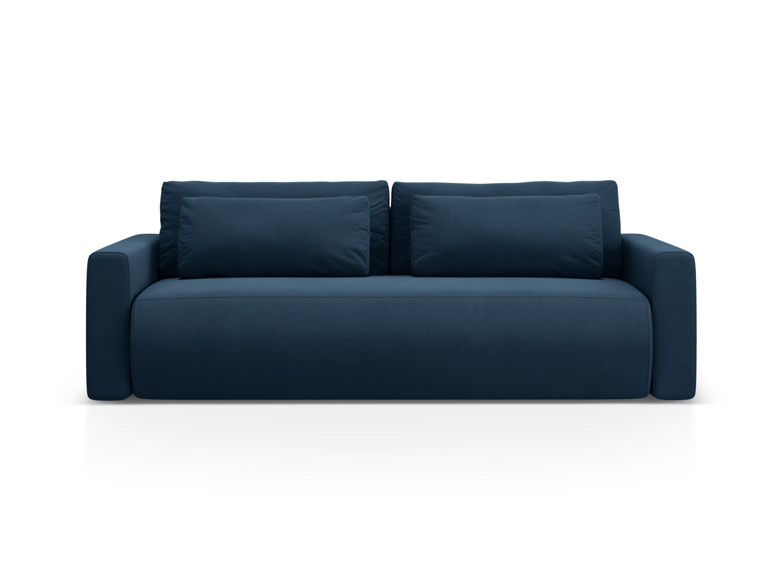 Belfast Velour Sofa mit Schlaffunktion und Stauraum 3 Sitzer in Royal Blue präsentiert im Onlineshop von KAQTU Design AG. Bettsofa ist von Cosmopolitan Design