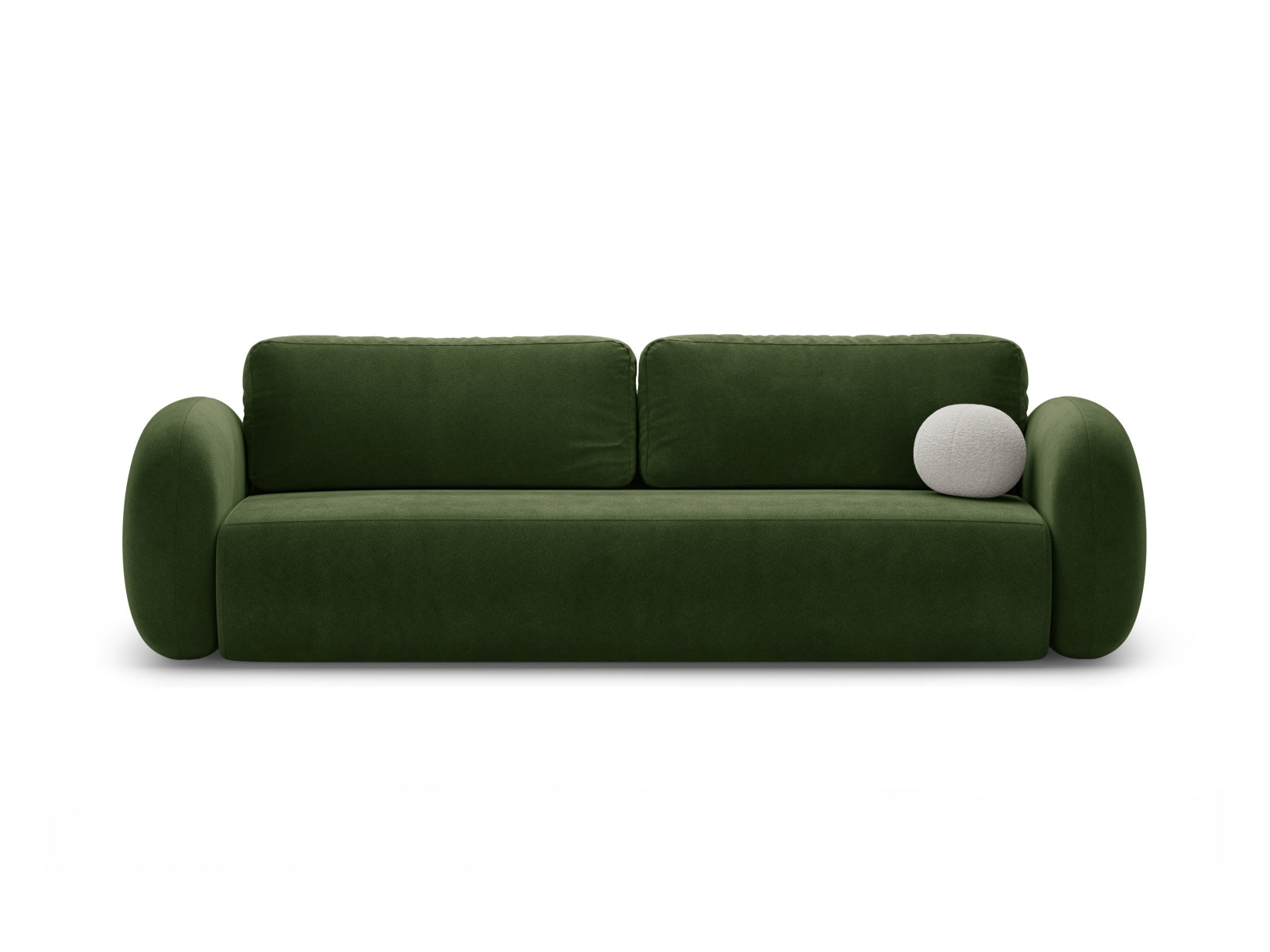 Tonale Velour Sofa mit Schlaffunktion und Stauraum 3 Sitzer in Army Green präsentiert im Onlineshop von KAQTU Design AG. Bettsofa ist von Cosmopolitan Design