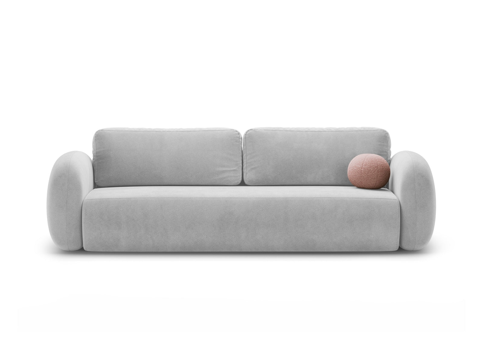 Tonale Velour Sofa mit Schlaffunktion und Stauraum 3 Sitzer in Grey präsentiert im Onlineshop von KAQTU Design AG. Bettsofa ist von Cosmopolitan Design