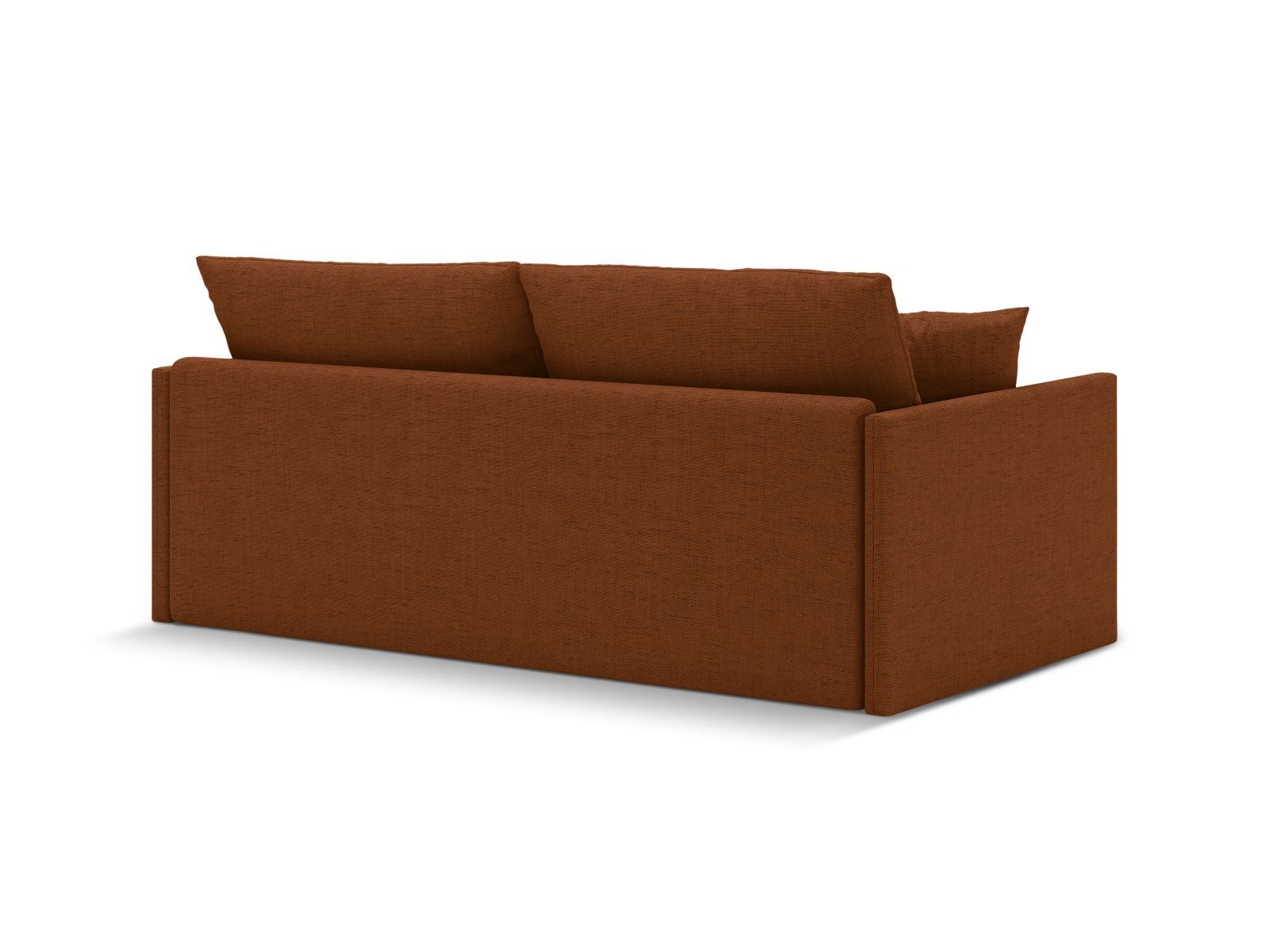 Elegantes 3-Sitzer Sofa Shannon in Brick-Moly, ideal für gemütliche Wohnzimmer und als praktisches Schlafsofa für Übernachtungsgäste.