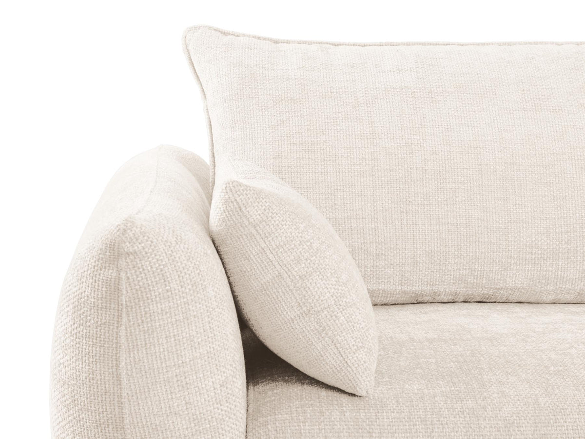Bettsofa Matera von Cosmopolitan Design, 3-Sitzer mit Stoffbezug und schwarzen Kunststoffbeinen