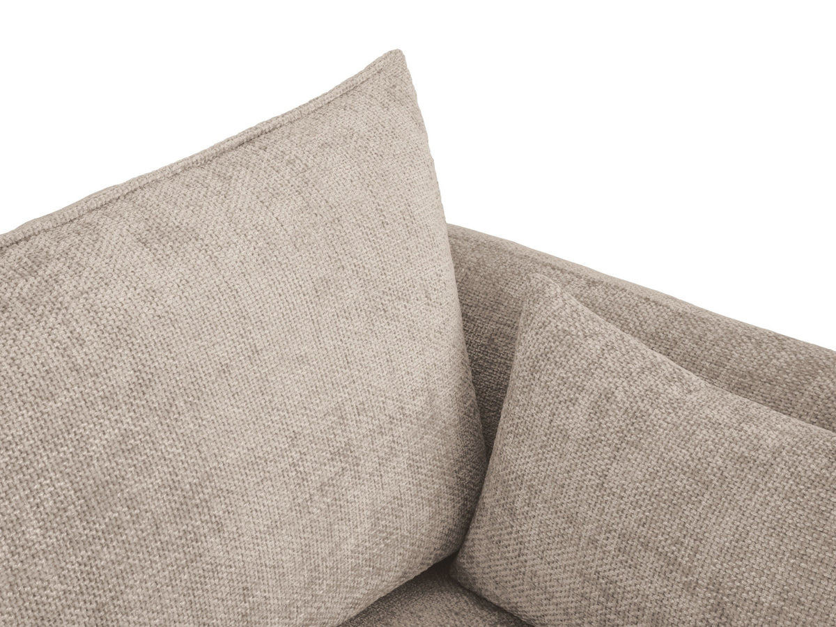 Bettsofa Matera von Cosmopolitan Design, 3-Sitzer mit Stoffbezug und schwarzen Kunststoffbeinen