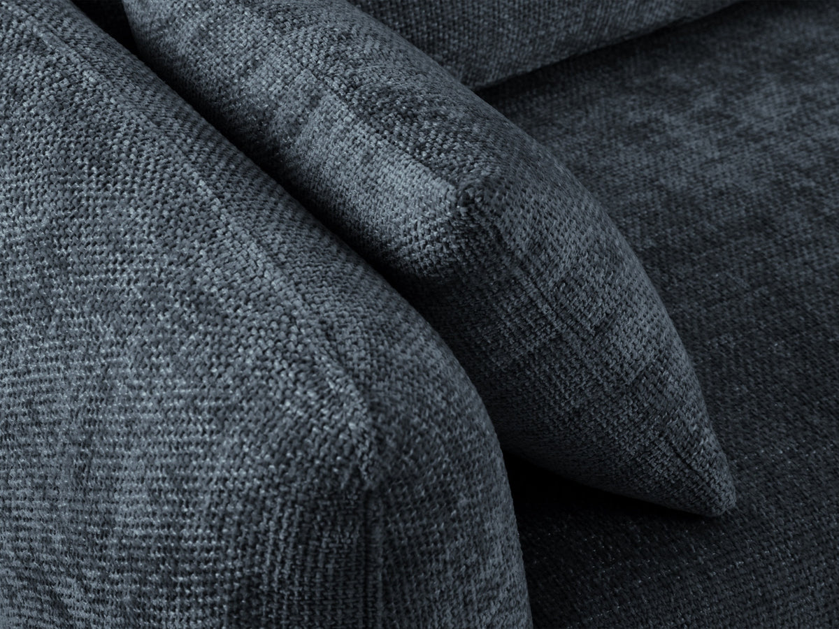Bettsofa Matera von Cosmopolitan Design, 3-Sitzer mit Stoffbezug und schwarzen Kunststoffbeinen