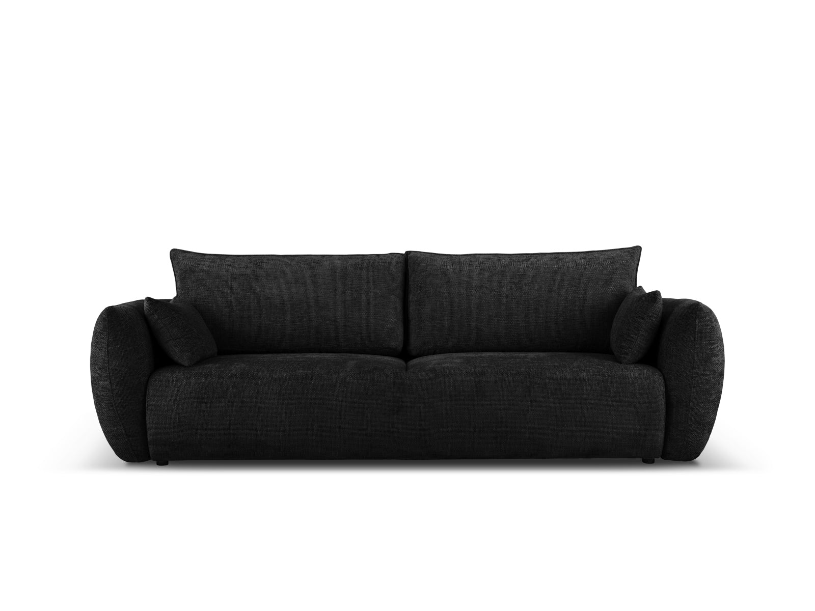 3-Sitzer Sofa Matera mit Schlaffunktion und Stauraum in Black-Haga präsentiert im Onlineshop von KAQTU Design AG. Bettsofa ist von Cosmopolitan Design