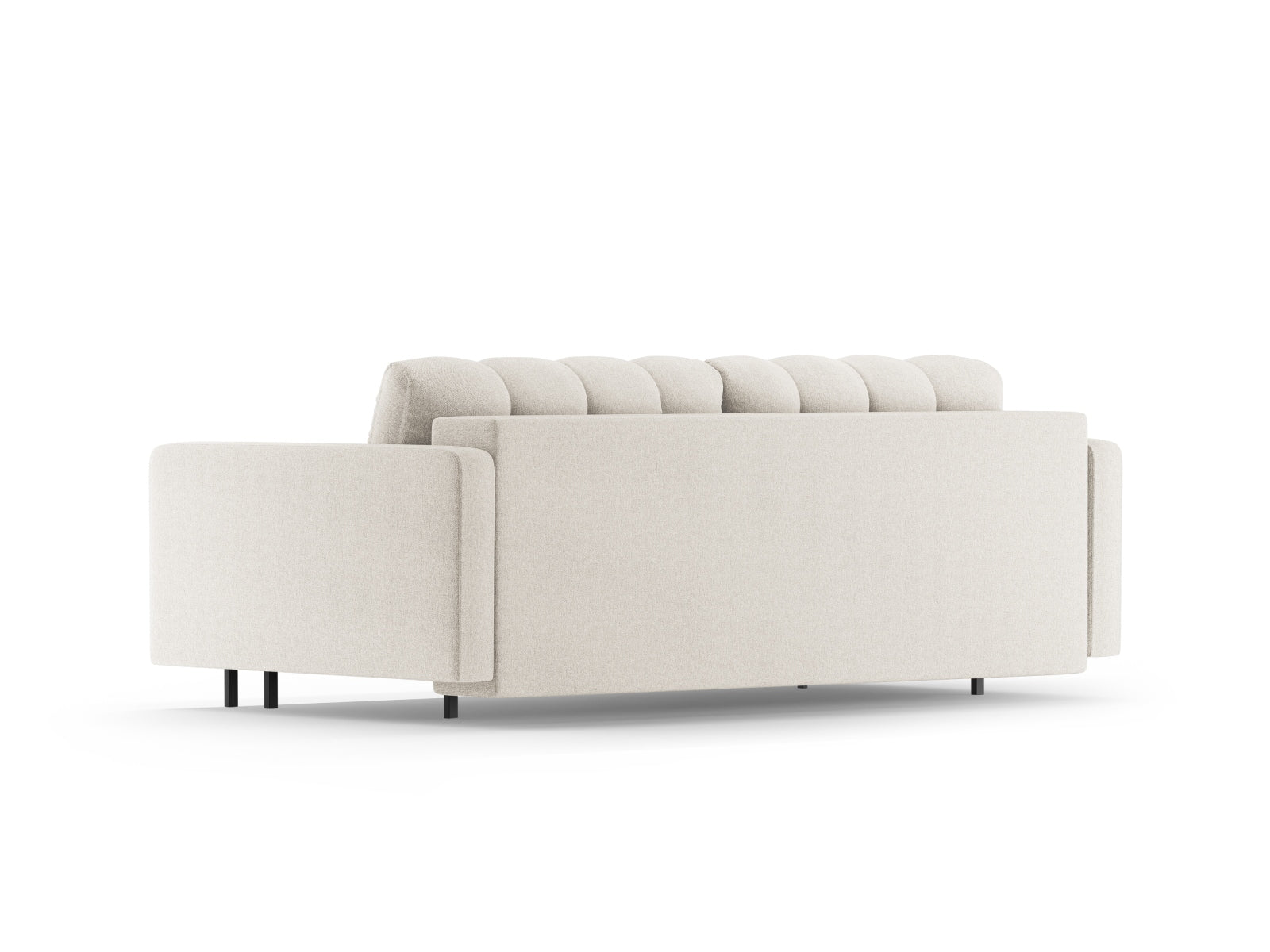Elegantes 3-Sitzer Sofa Bali in neutralem Beige, ideal für gemütliche Abende, bietet praktische Schlaffunktion und Stauraum für Ihre Bedürfnisse.