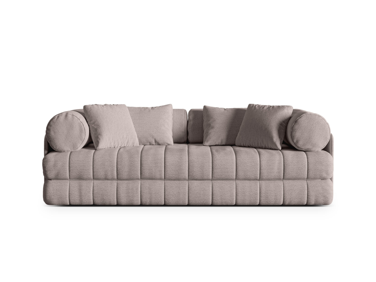 Kemi Sofa mit Schlaffunktion 3 Sitzer in Warm grey präsentiert im Onlineshop von KAQTU Design AG. Bettsofa ist von Cosmopolitan Design