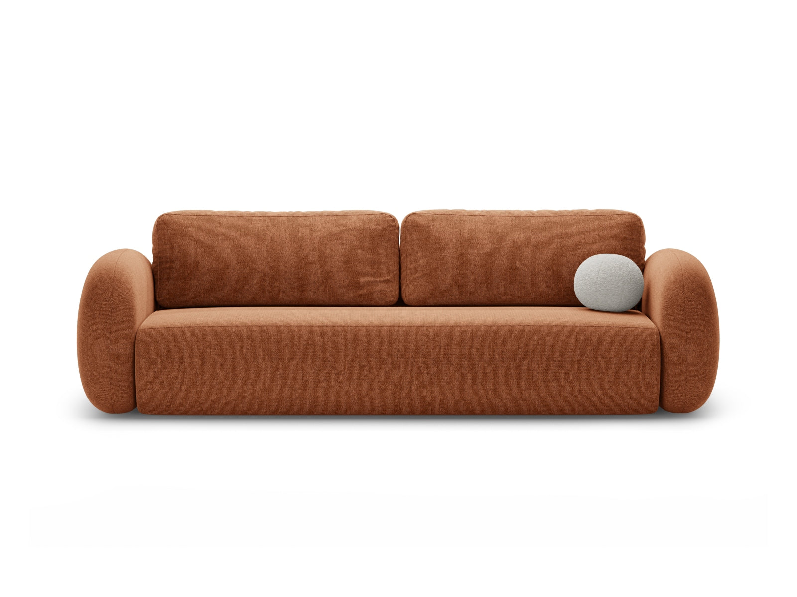 Tonale Sofa mit Schlaffunktion und Stauraum 3 Sitzer in Brick präsentiert im Onlineshop von KAQTU Design AG. Bettsofa ist von Cosmopolitan Design