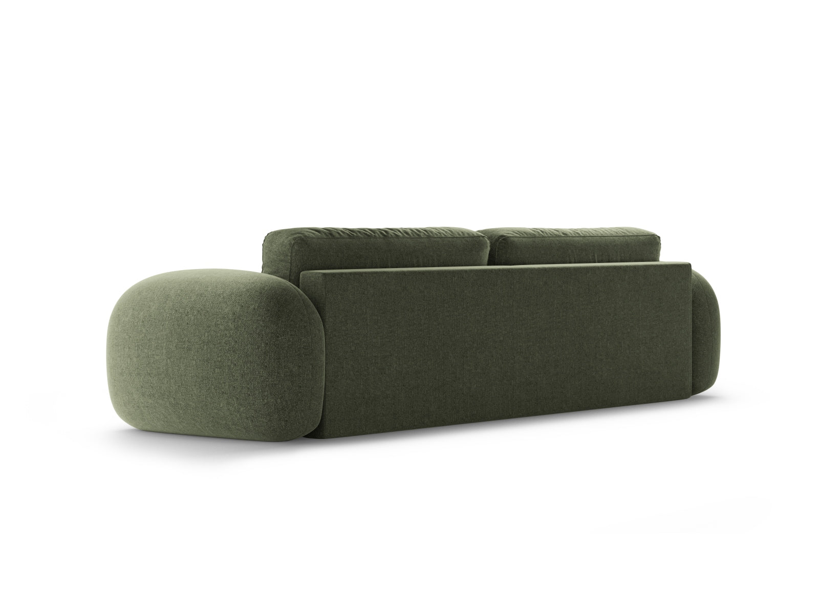 Stylisches Bettsofa Tonale in Green-Eden, perfekt für moderne Wohnräume, vereint Komfort, Schlafoption und cleveren Stauraum.