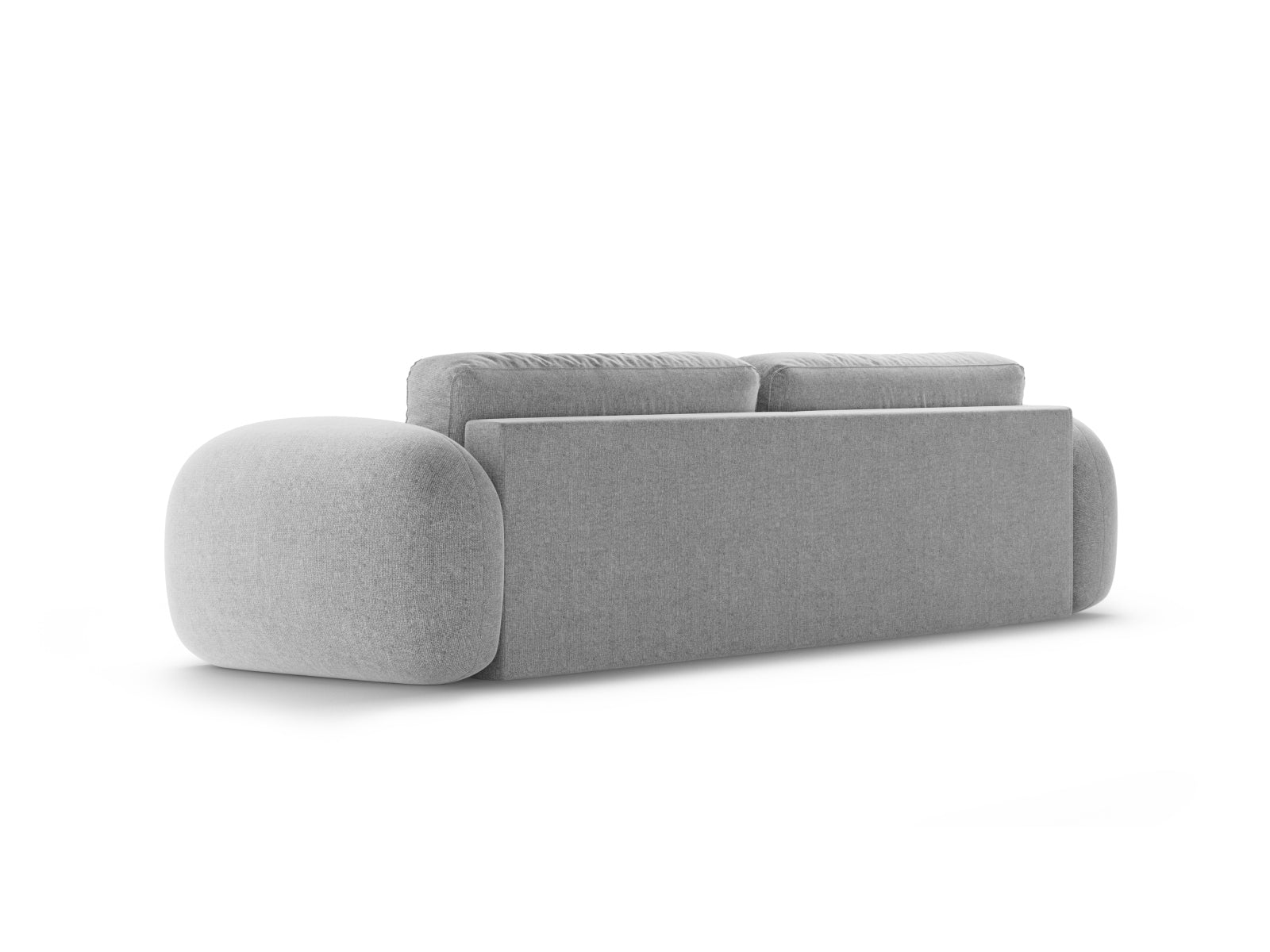 Stylisches 3-Sitzer Sofa Tonale in sanftem Grau, kombiniert Schlafkomfort mit cleverem Stauraum für vielseitige Nutzung im Wohnbereich.