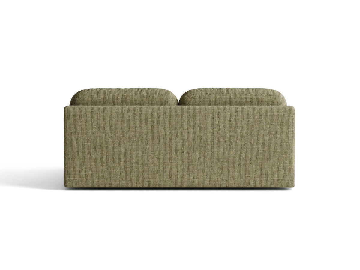 Bettsofa Sophia in Light Beige-Baltimore mit Massivholzrahmen, Stoffbezug und schwarzen Kunststoffbeinen, 3 Sitzplätze mit Bettkasten.
