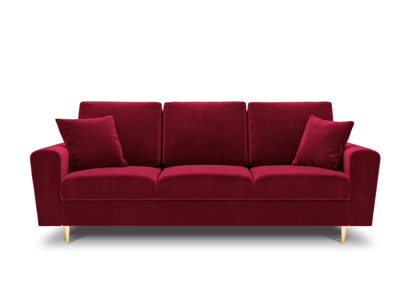 Elegantes Kyoto Sofa in Velours mit Schlaffunktion und Stauraum, 3-Sitzer, 100 cm, ideal für stilvolle Wohnräume.
