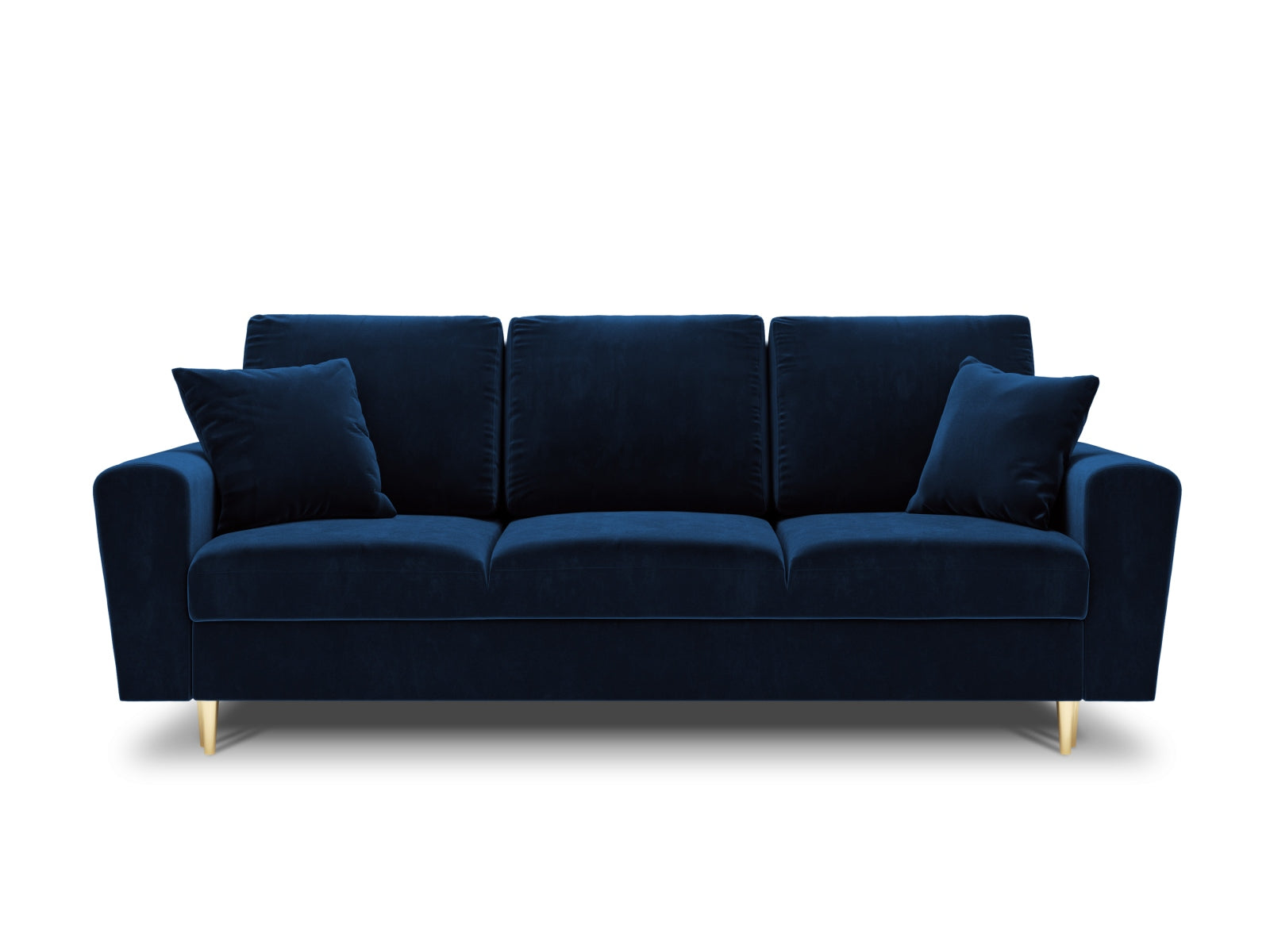 Elegantes Kyoto Sofa in Royal Blue mit Schlaffunktion und Stauraum, ideal für stilvolle Wohnräume. 3-Sitzer, 100 cm, von Cosmopolitan Design.
