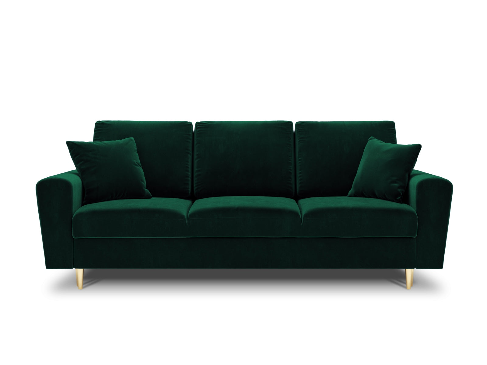 Elegantes Kyoto Sofa in Bottle Green mit Schlaffunktion und Stauraum, ideal für stilvolle Wohnräume und Gästeübernachtungen.