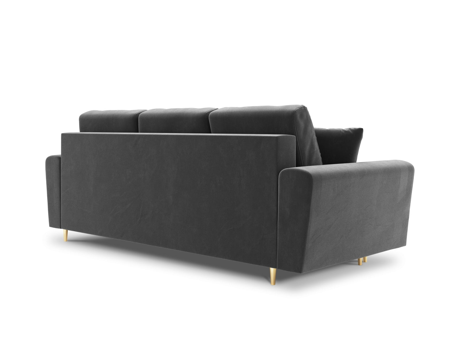Stylisches Kyoto Bettsofa in hellem Grau, 3-Sitzer mit praktischer Schlaffunktion und integriertem Stauraum für vielseitige Nutzung.