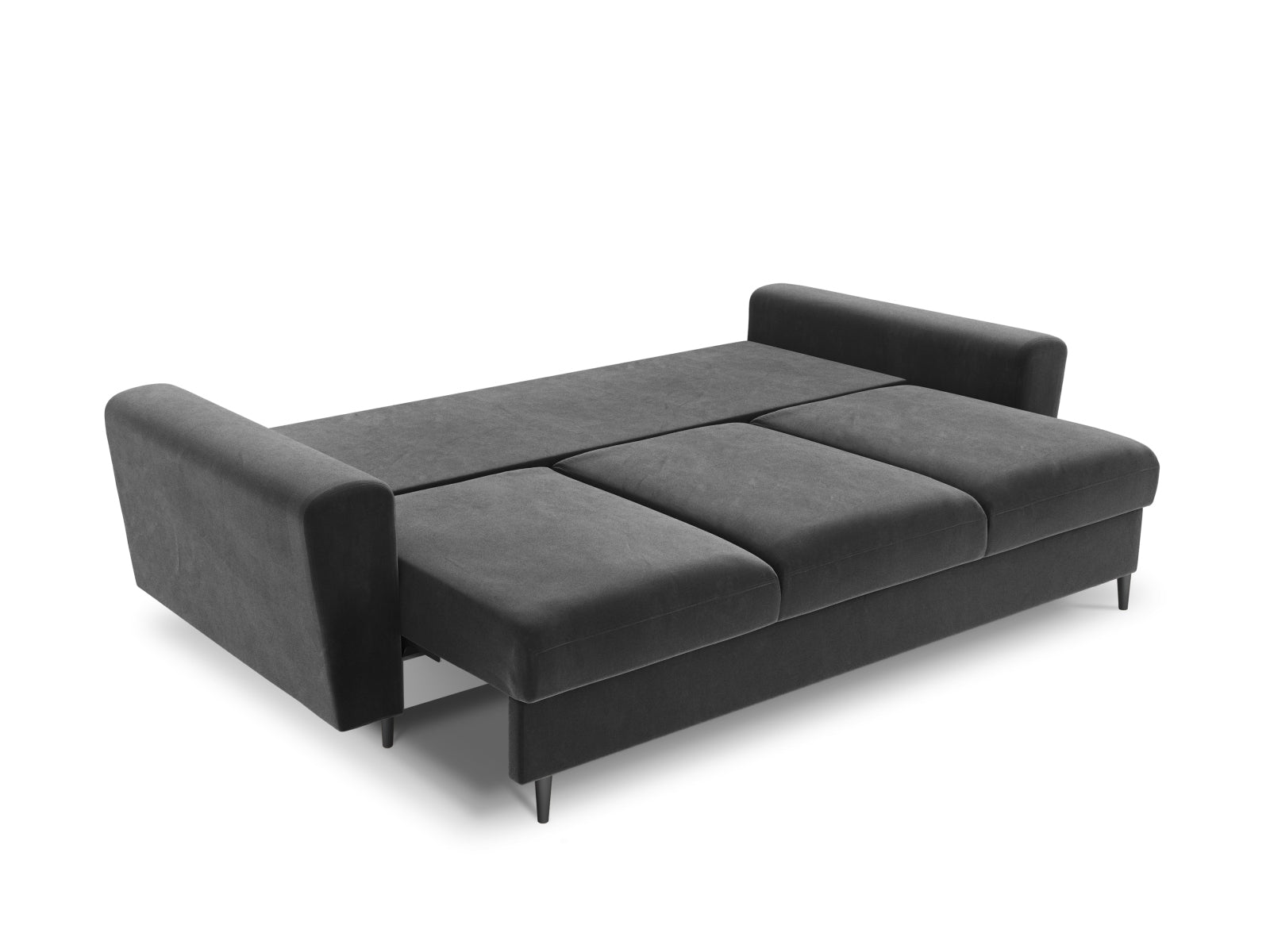 Entdecken Sie das Kyoto Velour Sofa: eleganter 3-Sitzer mit Schlaffunktion und Stauraum, ideal für stilvolle und funktionale Wohnräume.