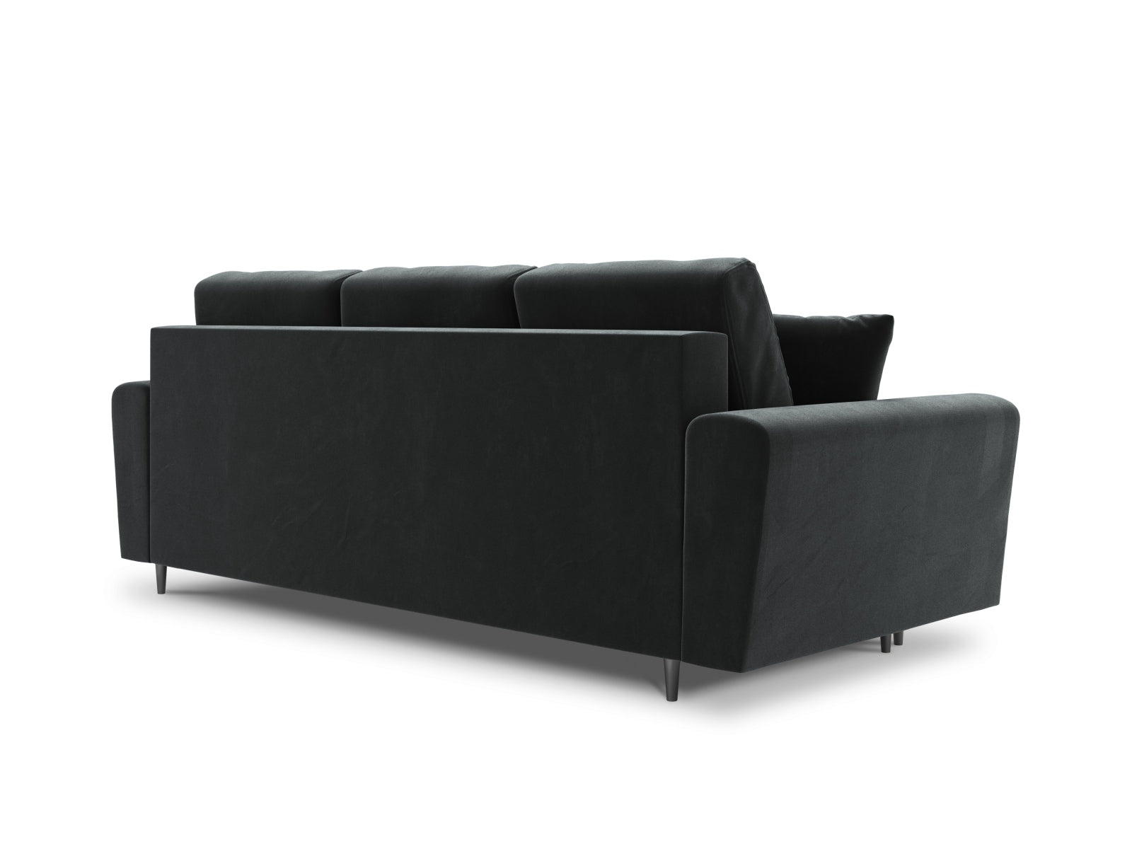 Erleben Sie das Kyoto Velour Sofa – ein stilvoller 3-Sitzer mit Schlaffunktion und Stauraum, ideal für moderne Wohnkonzepte und spontane Übernachtungen.
