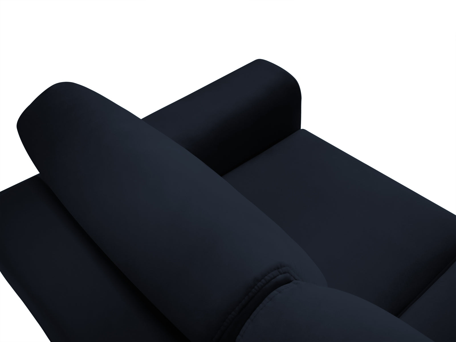 Modernes Kyoto Sofa in ansprechendem Blau, 3-Sitzer mit praktischer Schlaffunktion und integriertem Stauraum, perfekt für kleine Räume.