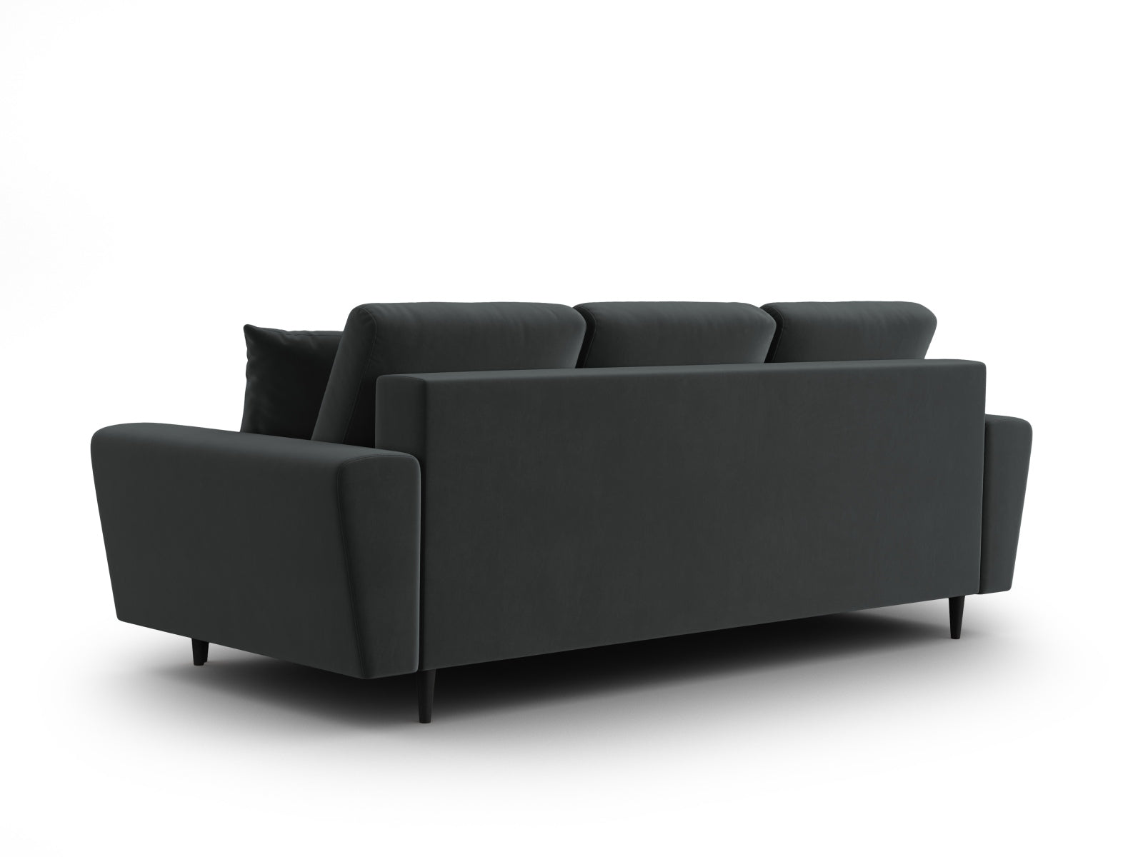 Elegantes Kyoto Sofa in Dunkelgrau, 3-Sitzer mit praktischer Schlaffunktion und Stauraum, perfekt für moderne Wohnräume.
