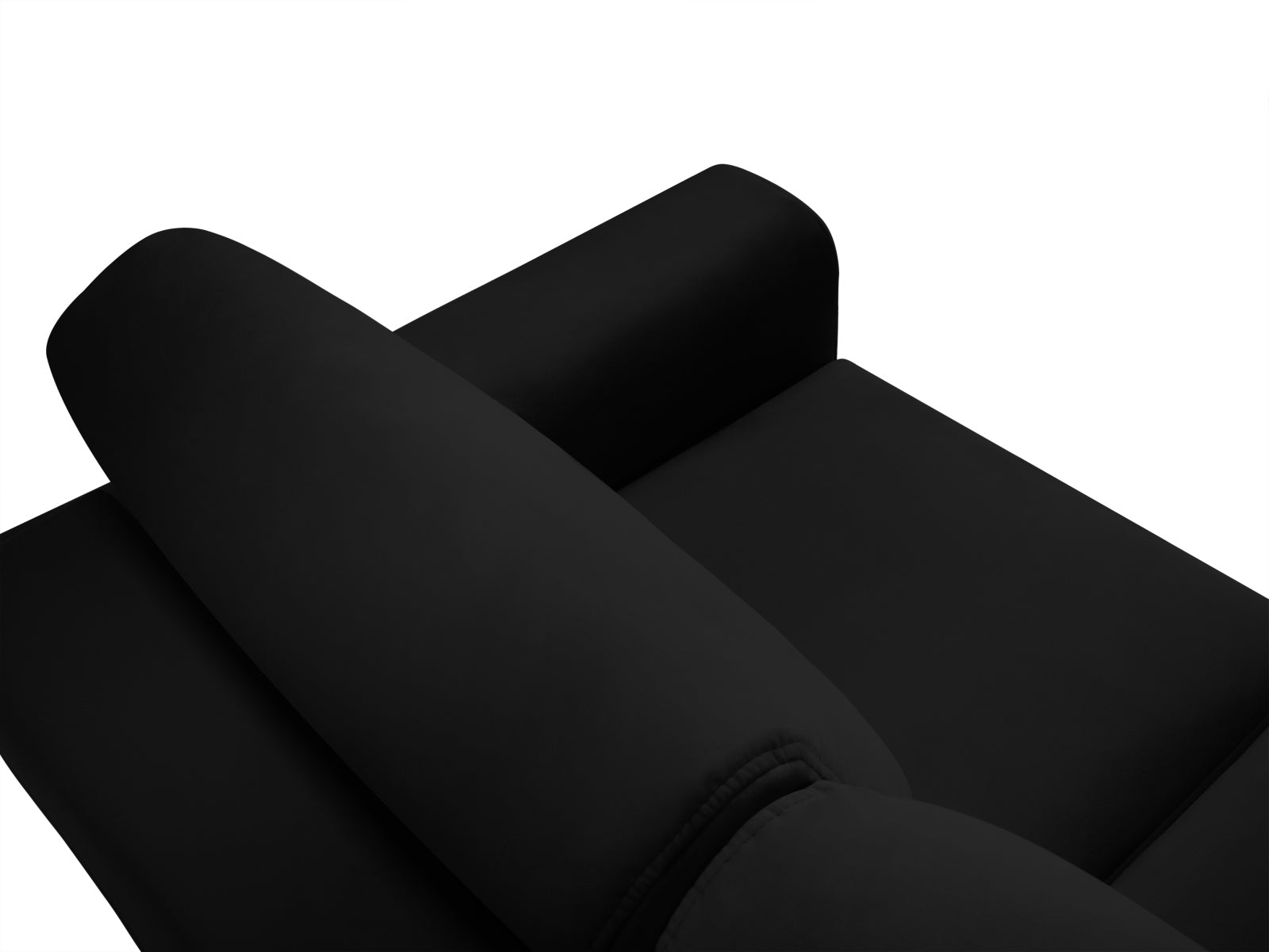 Modernes Kyoto Sofa in Schwarz, 3-Sitzer mit praktischer Schlaffunktion und Stauraum, ideal für flexible Wohnlösungen.