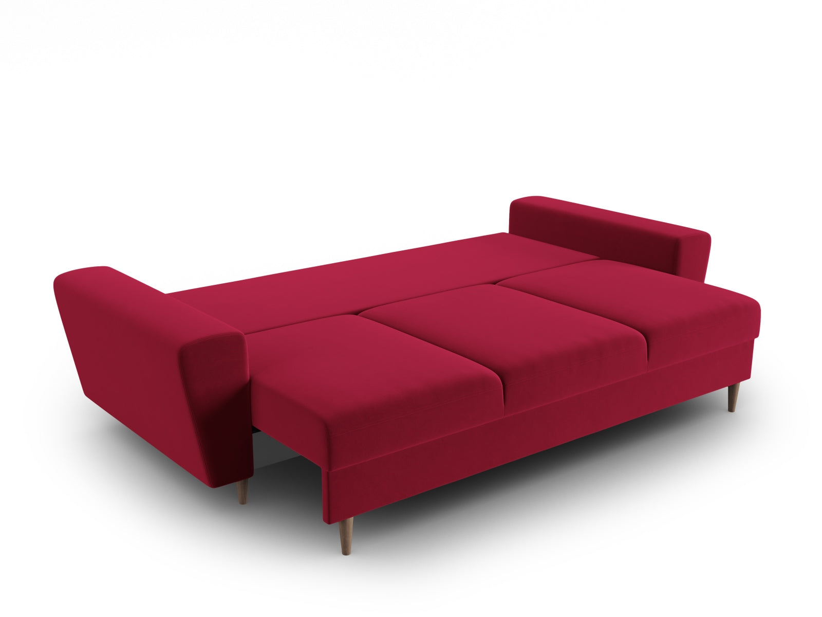 Stylisches Kyoto Sofa in elegantem Grau, 3-Sitzer mit cleverer Schlaffunktion und integriertem Stauraum, perfekt für kompakte Wohnräume.