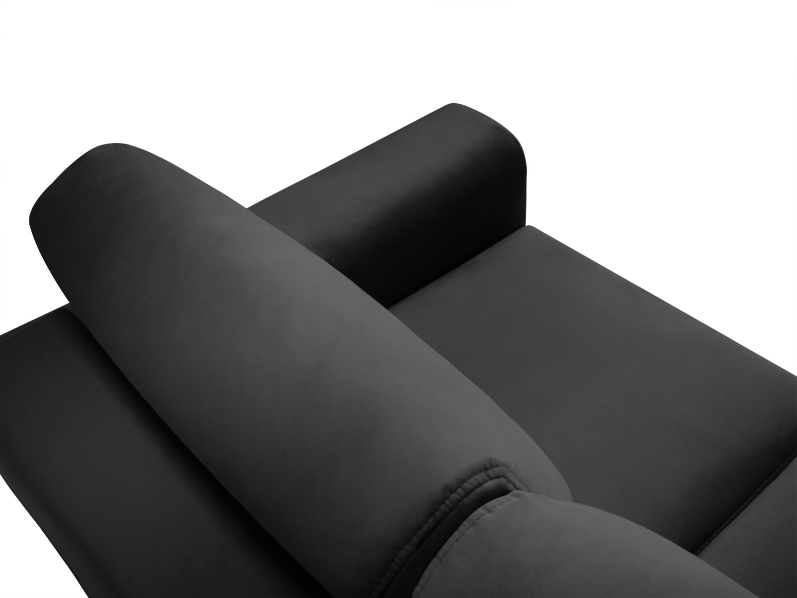 Elegantes Kyoto Sofa in Dunkelgrau, 3-Sitzer mit praktischer Schlaffunktion und Stauraum, perfekt für kleine Räume und Übernachtungsgäste.