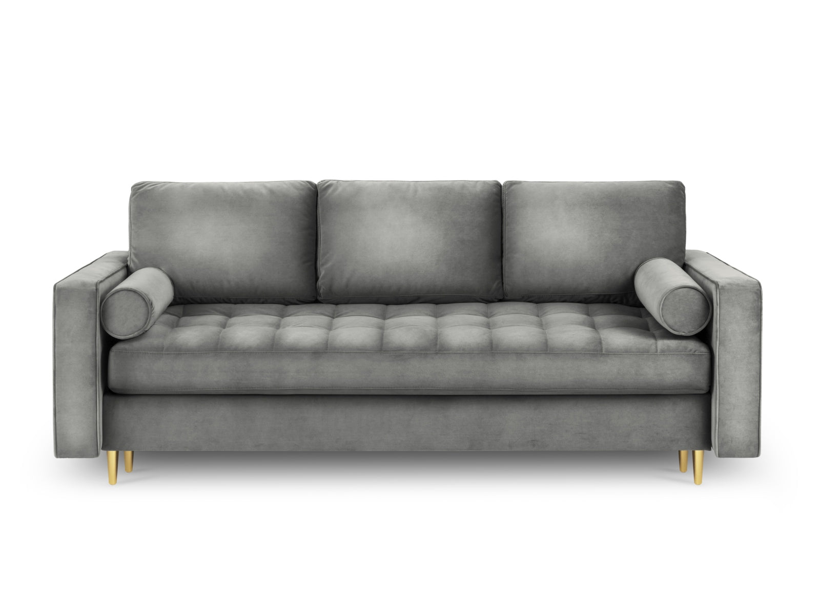 Modernes 3-Sitzer Sofa Aspen, das sich mühelos in ein Bett verwandelt und zusätzlichen Stauraum bietet, ideal für kleine Räume.
