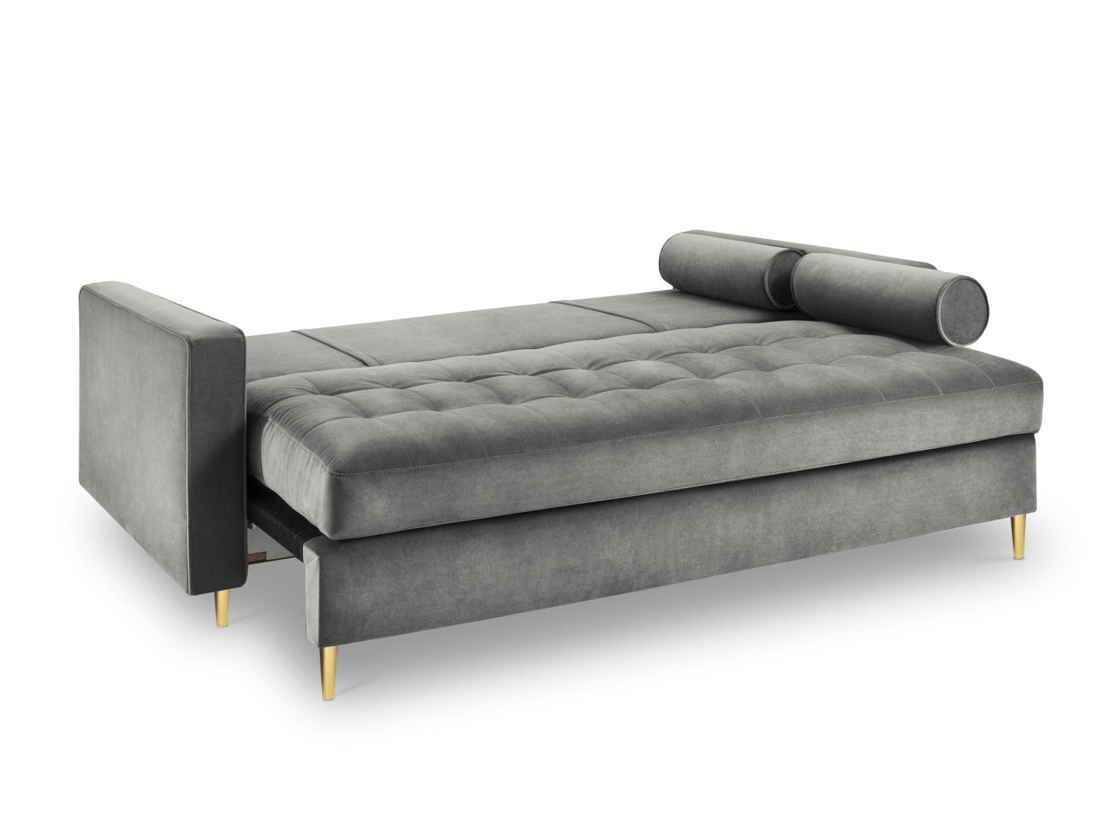 Modernes 3-Sitzer Sofa Aspen, das sich mühelos in ein Bett verwandelt und zusätzlichen Stauraum bietet – ideal für kleine Räume.