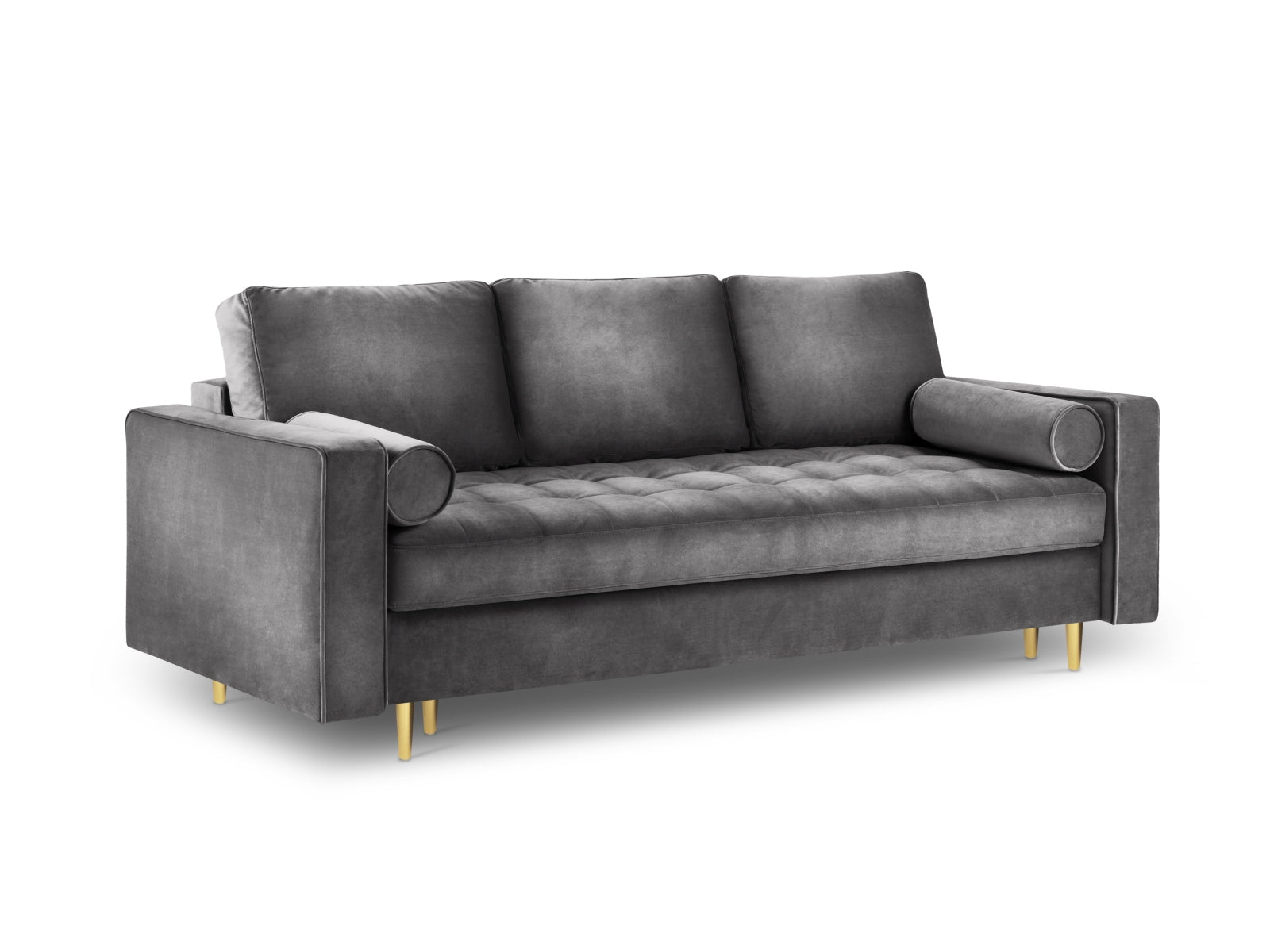 3-Sitzer Sofa Aspen mit Schlaffunktion und Stauraum in Dark Grey-Salvador präsentiert im Onlineshop von KAQTU Design AG. Bettsofa ist von Cosmopolitan Design