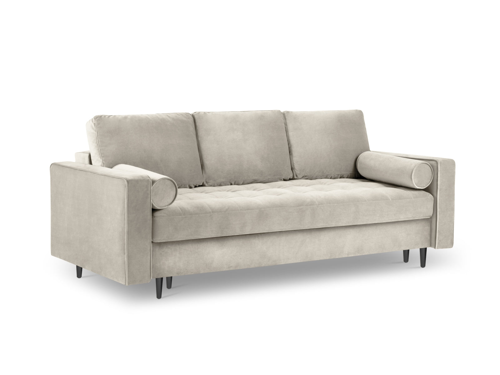3-Sitzer Sofa Aspen mit Schlaffunktion und Stauraum in Dark Beige-Salvador präsentiert im Onlineshop von KAQTU Design AG. Bettsofa ist von Cosmopolitan Design
