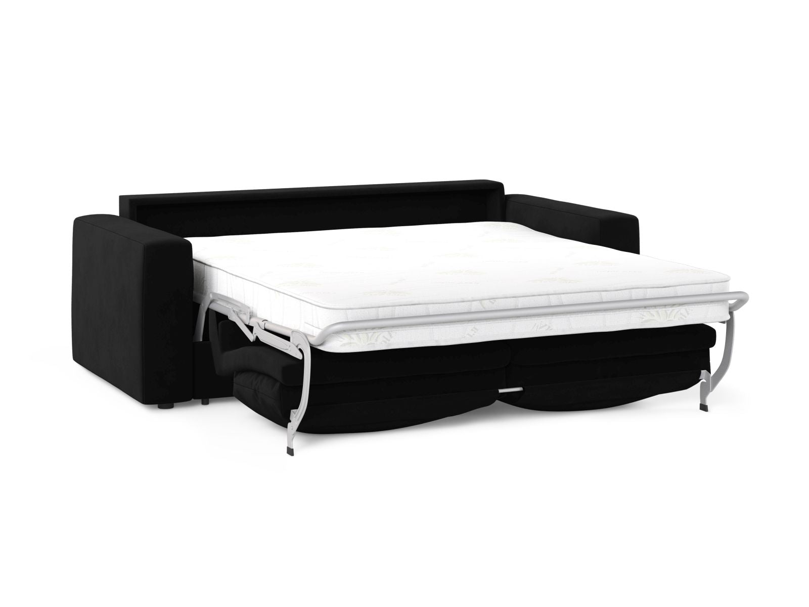 Elegantes 3-Sitzer Sofa Grena in stilvollem Schwarz, ideal als Schlafgelegenheit und für entspannte Stunden im Wohnzimmer.