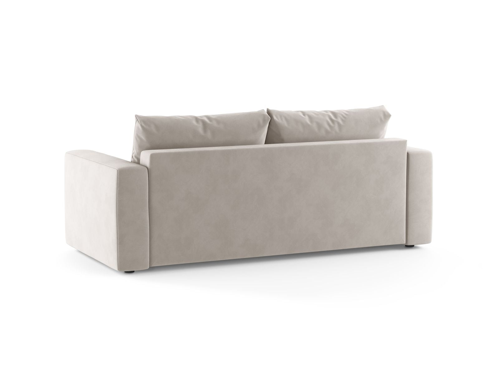 Elegantes 3-Sitzer Sofa Grena in Beige, ideal für stilvolle Wohnräume und als praktisches Schlafsofa für Übernachtungsgäste.