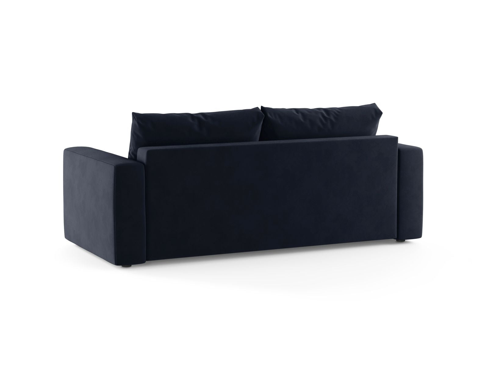Stylisches 3-Sitzer Sofa Grena in Royal Blue, perfekt für Wohnzimmer und Gästezimmer, bietet Komfort und eine praktische Schlaffunktion.