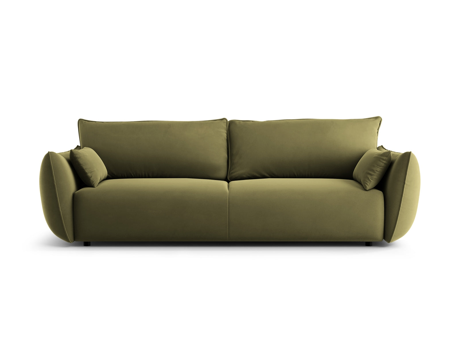 3-Sitzer Sofa Matera mit Schlaffunktion und Stauraum in Green-Salvador präsentiert im Onlineshop von KAQTU Design AG. Bettsofa ist von Cosmopolitan Design