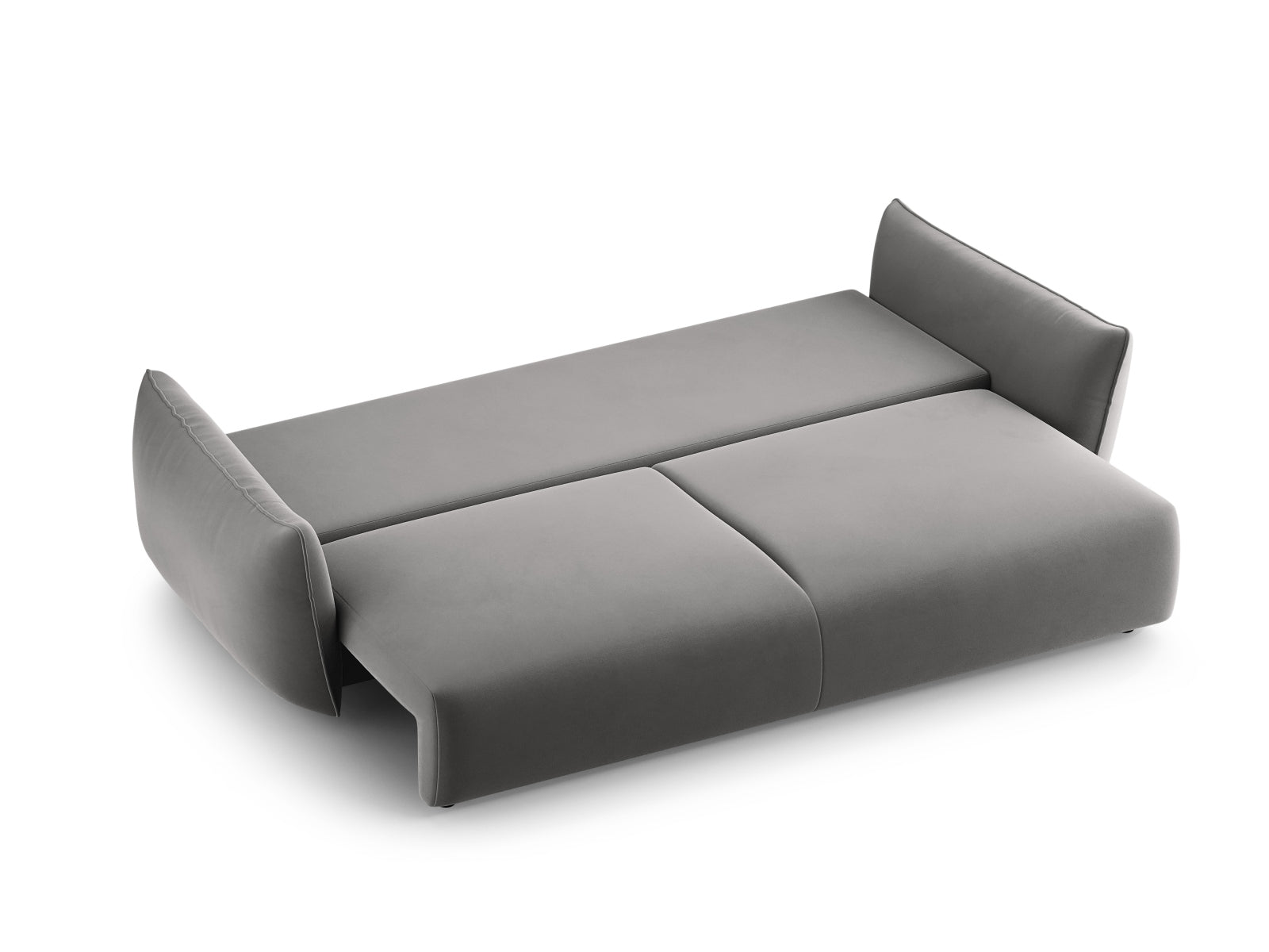 Modernes 3-Sitzer Sofa Matera von Cosmopolitan Design, ideal für Gästeübernachtungen und mit praktischem Stauraum für Kissen und Decken.