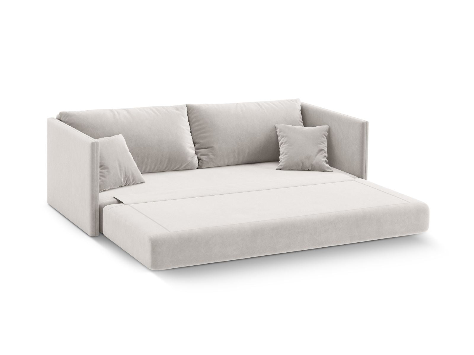 Beige 3-Sitzer Sofa Shannon von Cosmopolitan Design, ideal als Schlafsofa für gemütliche Abende und stilvolle Einrichtung.