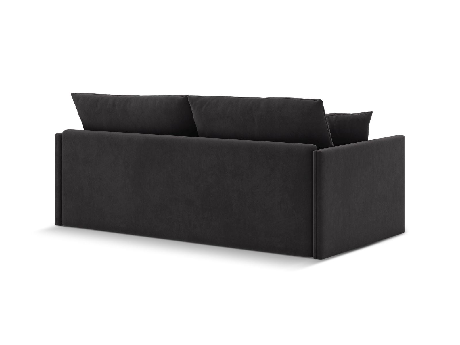 Elegantes 3-Sitzer Sofa Shannon in stilvollem Dunkelgrau, ideal als Schlafgelegenheit und für entspannte Stunden im Wohnzimmer.