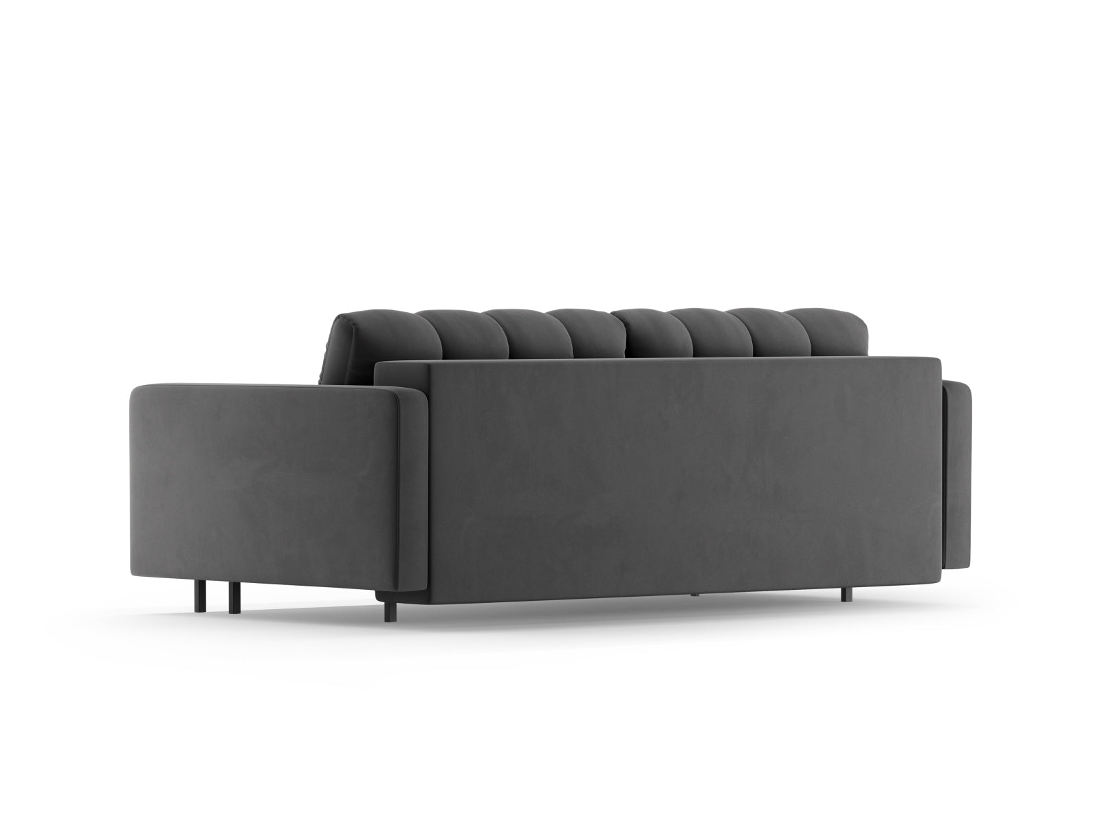Modernes 3-Sitzer Sofa Bali in stilvollem Grau, perfekt für multifunktionale Wohnräume, mit praktischer Schlaffunktion und integriertem Stauraum.