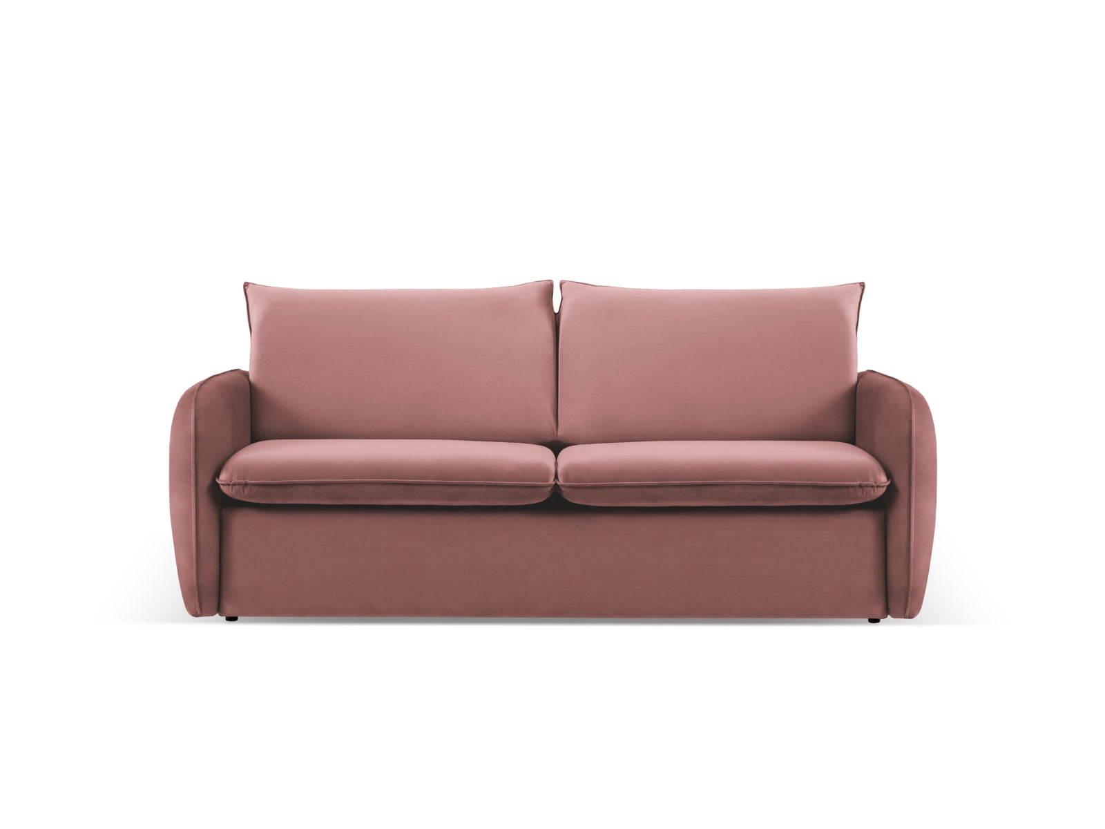 Vienna Velour Sofa mit Schlaffunktion 3 Sitzer 102cm in Pink/Schwarz präsentiert im Onlineshop von KAQTU Design AG. Bett ist von Cosmopolitan Design