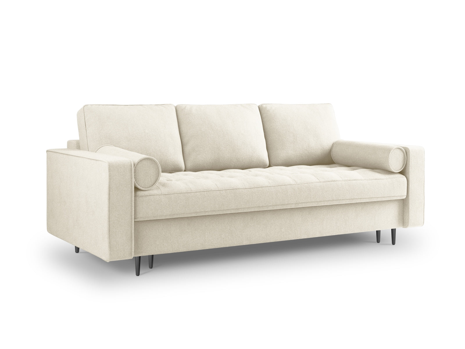 3-Sitzer Sofa Aspen mit Schlaffunktion und Stauraum in Light Beige-Positano präsentiert im Onlineshop von KAQTU Design AG. Bettsofa ist von Cosmopolitan Design