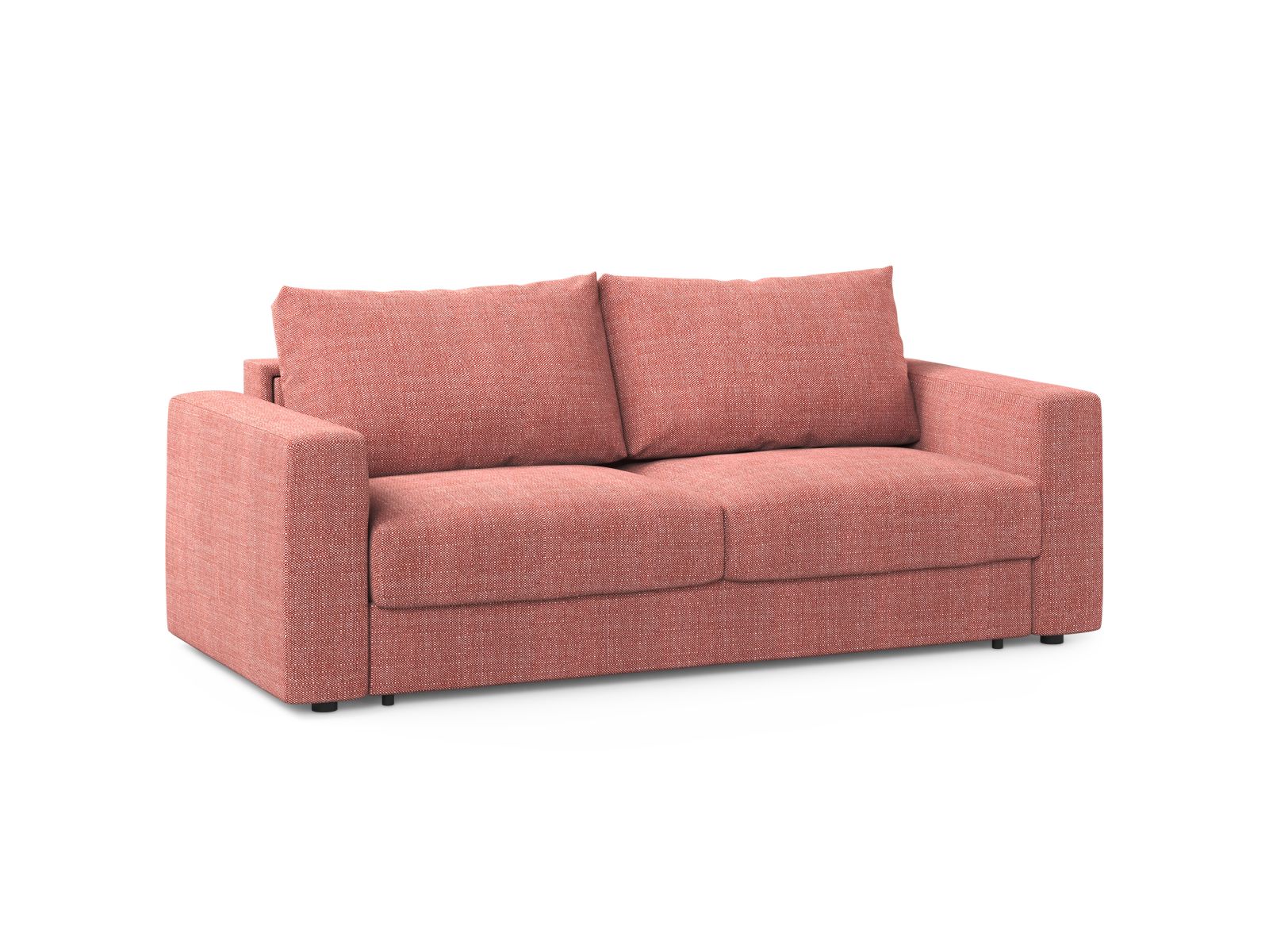 Elegantes 3-Sitzer Sofa Grena in Rot mit praktischer Schlaffunktion, ideal für stilvolle Wohnräume und Gästeübernachtungen.