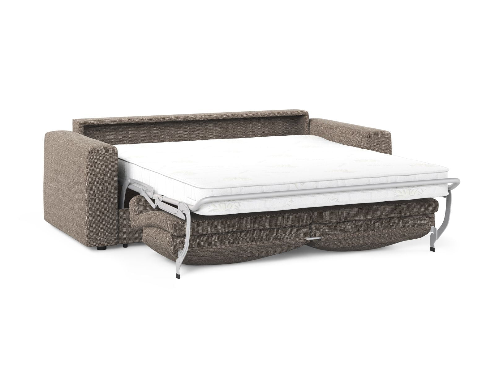 Elegantes 3-Sitzer Sofa Grena in neutralem Beige, ideal für Wohnräume und als komfortable Schlaflösung für Übernachtungsgäste.