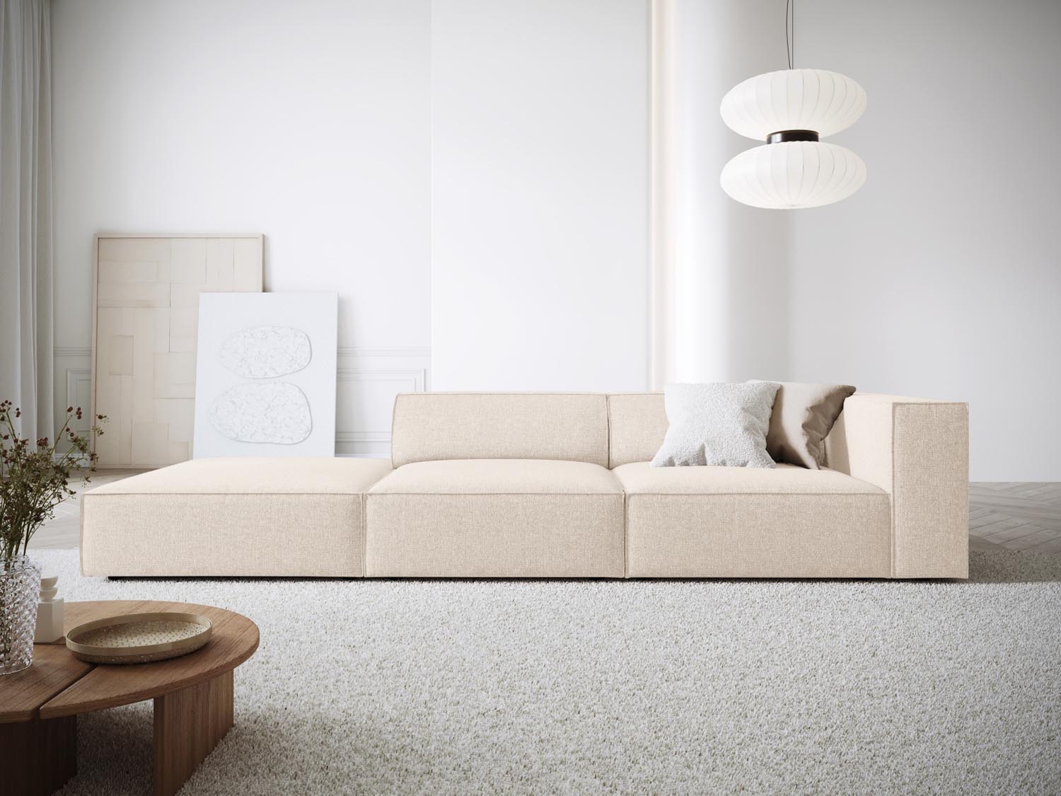 Entdecken Sie das Arendal 4-Sitzer Sofa von Cosmopolitan Design – elegantes Design, optimaler Komfort und grosszügige 287 cm für Ihr stilvolles Zuhause.