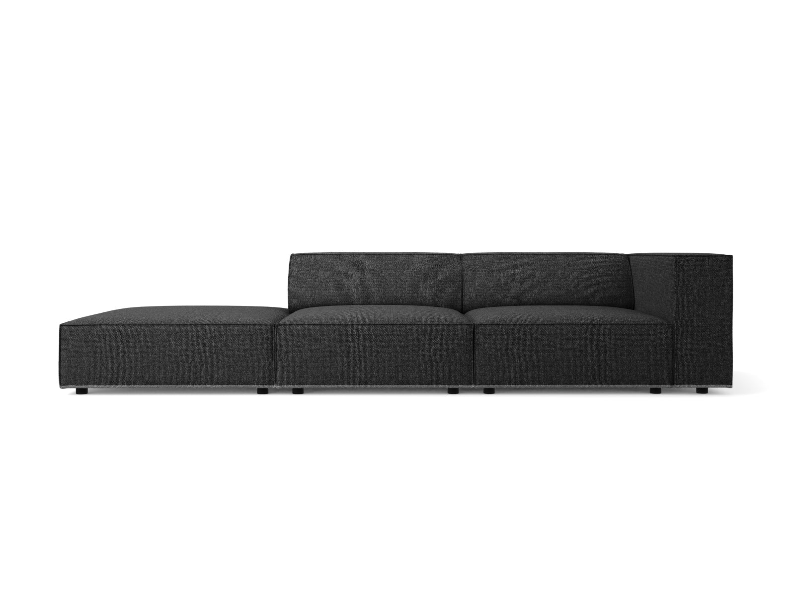 Arendal Sofa links 4 Sitzer in Black präsentiert im Onlineshop von KAQTU Design AG. L-Sofa links ist von Cosmopolitan Design