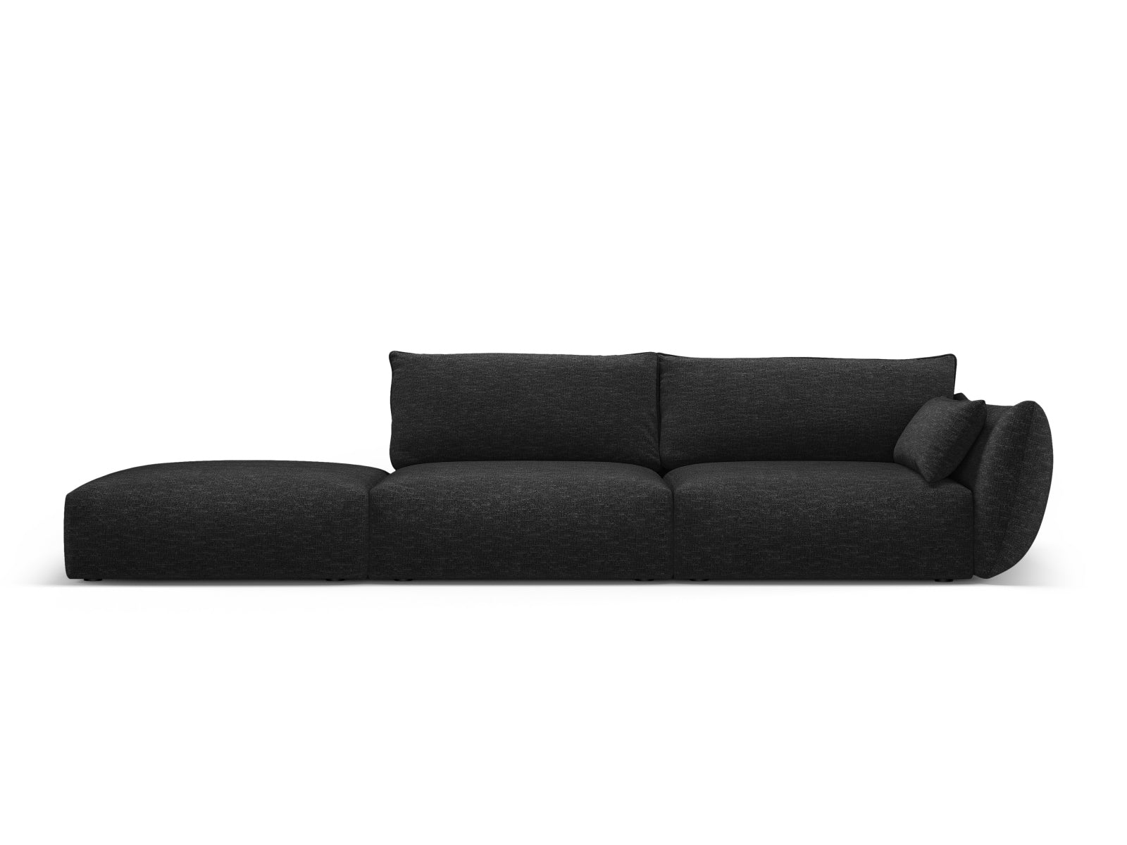 4-Sitzer Sofa links Matera in Black-Haga präsentiert im Onlineshop von KAQTU Design AG. 4er Sofa ist von Cosmopolitan Design