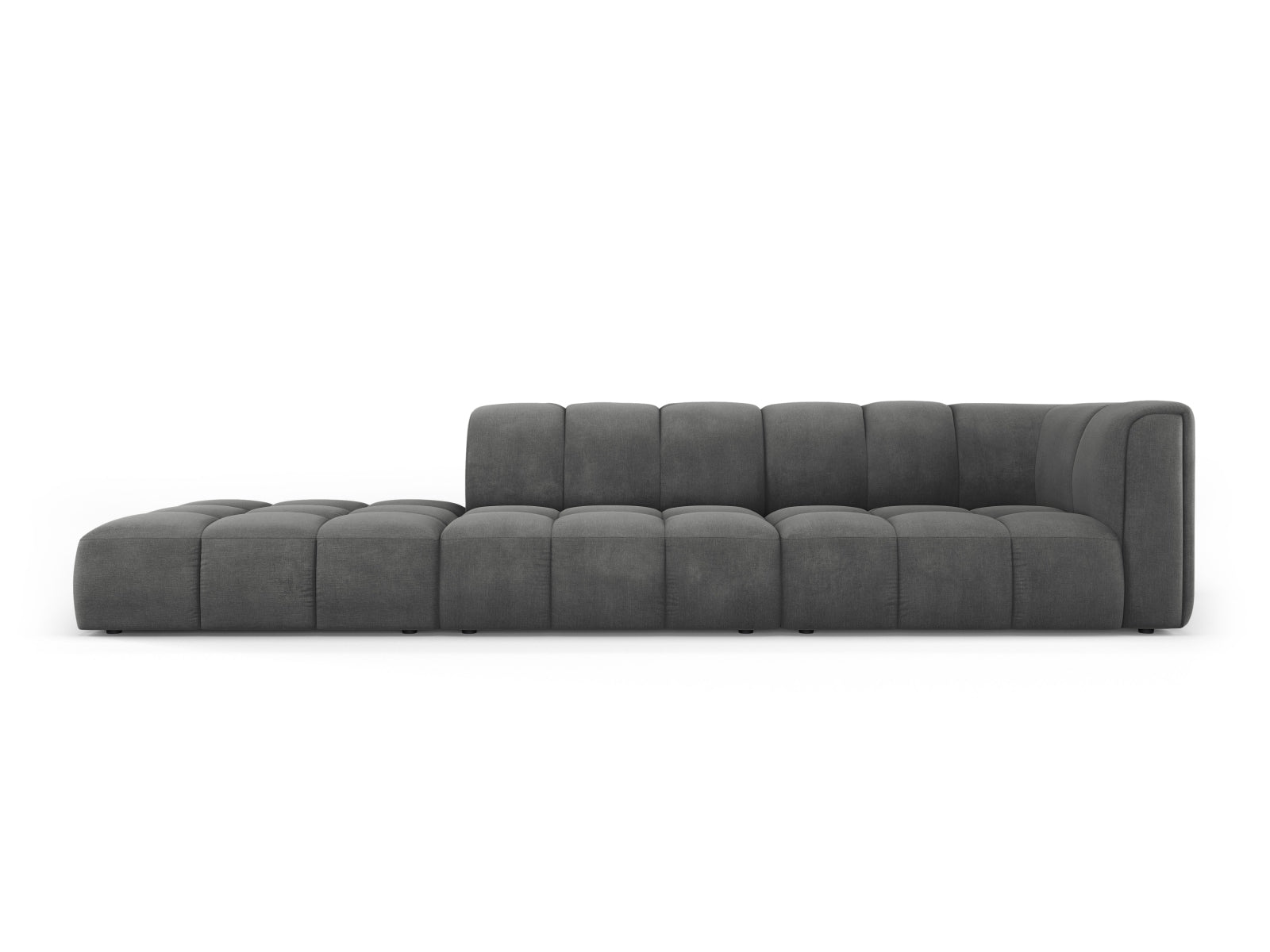4-Sitzer Modulares Sofa links Moritz in Dark Grey-Rebel präsentiert im Onlineshop von KAQTU Design AG. 4er Sofa ist von Cosmopolitan Design
